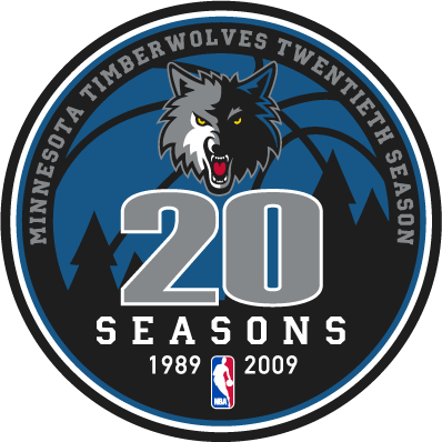 Minnesota Timberwolves 2009 Anniversary Logo iron on transfers for T-shirts